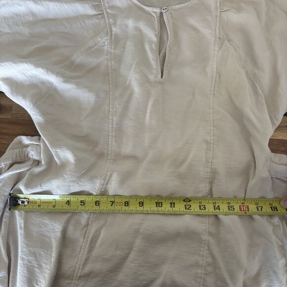 Madewell Tie-Front Paperbag Midi Dress Faux Wrap Peasant Boho Sz Medium - Picture 16 of 16